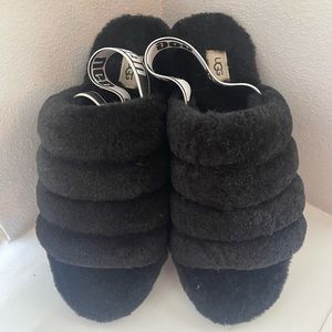 UGG Fur Slides (Gently Worn)